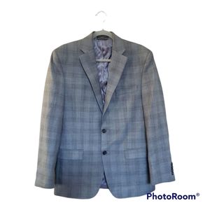 Lauren Ralph Lauren Plaid Grey Suit Blazer Sports Coat, Macy's Men's Store, 36R